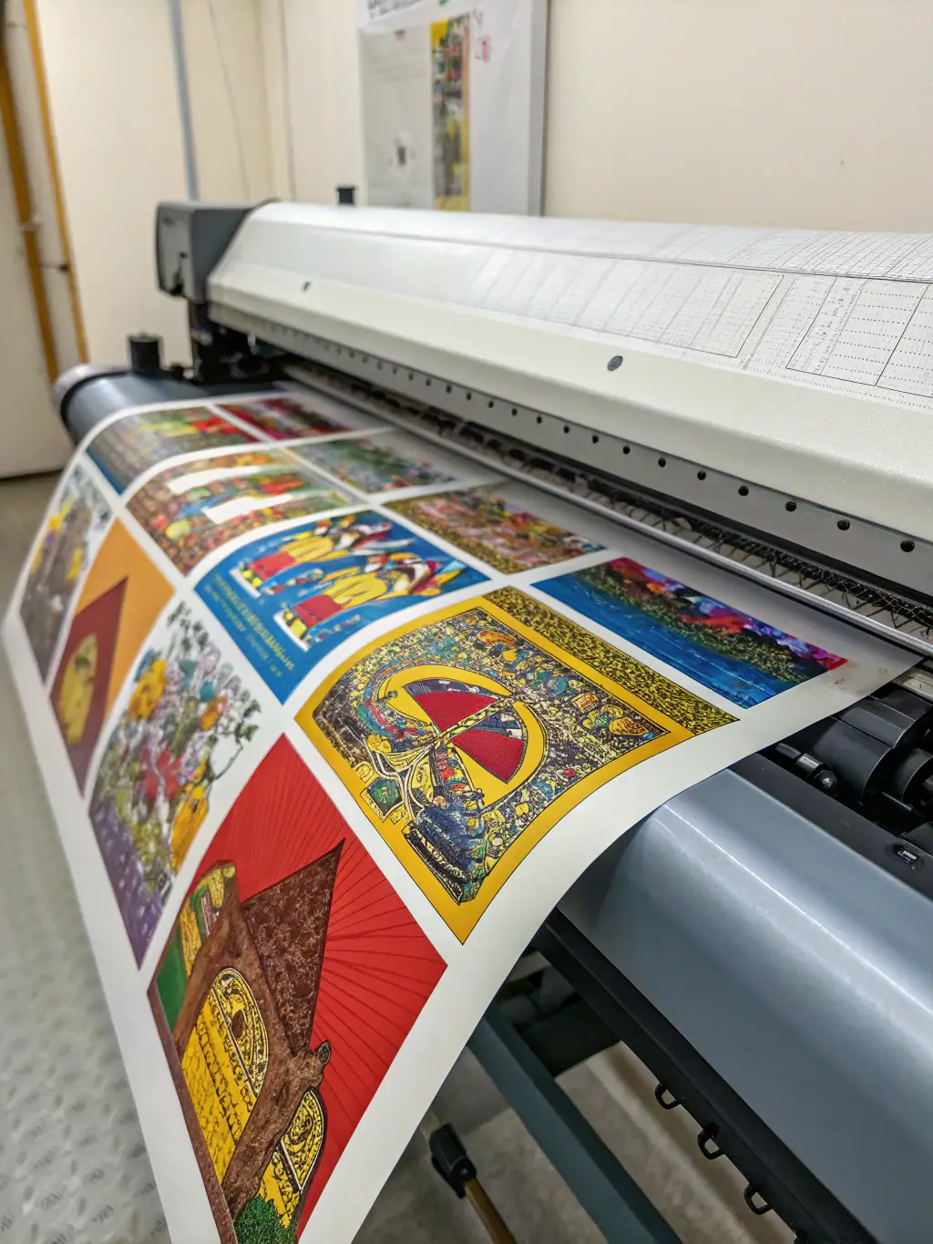 A close-up of a high-quality fine art print, highlighting the details and craftsmanship involved in producing such prints.